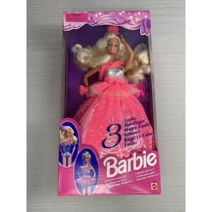 3 Looks Barbie Doll Blonde Pink Dress #12339 Vintage 1994‎